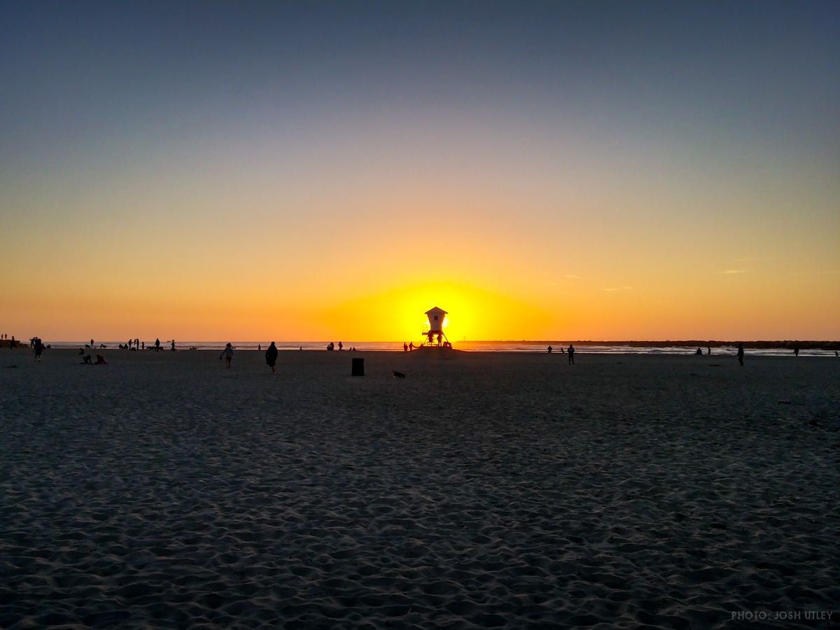Tower 6 sunset at Dog Beach