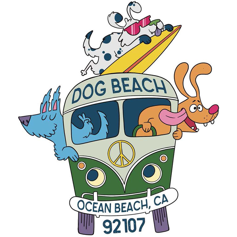 The Original Dog Beach Sticker